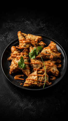 Chopped Cheez Wontons at Kraves Vegan Foods